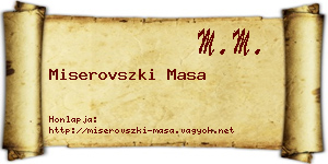 Miserovszki Masa névjegykártya